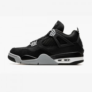 Nike AIR JORDAN 4 "Black Lona" Black/Light Steel Grey-white-f | JTAUNC601